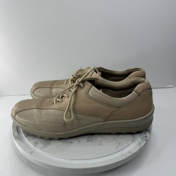 HOTTER Two Tone Creamy Beige / Light beige LACE UP SHOES WOMENs‎ Leather size 9 - Picture 1 of 5